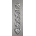 Necklace – 12 PCS Pendant -925 Sterling Silver w/ CZ - 6 Hearts - PT-PPT8753CL